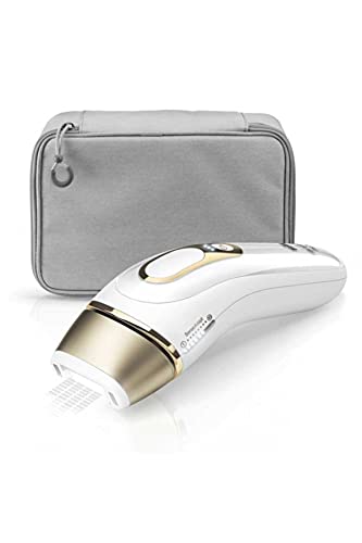 Braun IPL Silk Expert Pro 5 Haarentfernungsgerät, für dauerhaft sichtbare Haarentfernung, Venus Rasierer & Tasche, Alternative zur Laser Haarentfernung, Geschenk für Frauen, PL5014, weiß/gold im Sale